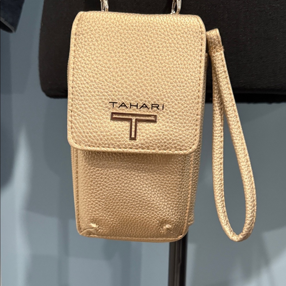 Tahari Metallic Gold Wristlet